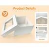 GoldenBakeryFamily 10 Pcs Cake Boxes,12x12x8 Inches White Bakery Boxe with