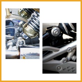 Partuto 4pcs 10mm Thread Dia Motorcycle Rear Shock Absorber Screw Nut Replacement