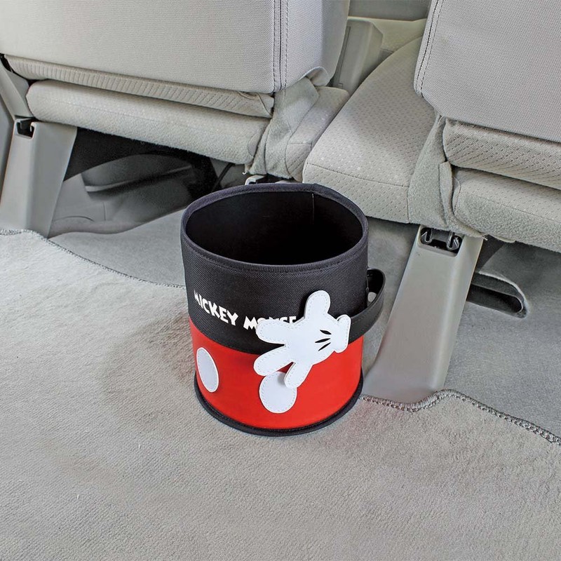 ナポレックス(Napolex)車用ゴミ箱 クリップ取付けでズレ防止 軽からミニバン/セダンまでぴったりフィット設計 安定した設置 170x165x165mm ミッキーのアイコンデザイン カー用品 ディズニー WD-284