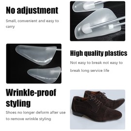 Kisbeibi 4 Pairs Plastic Shoe Tree Stretcher Shaper, Practical Adjustable Spring Shoe Stretcher, Shoes Shape Keeper Shoe Form Stretchers Boot Holders for Men Women(size:for Women)
