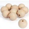 2 inch Wood Beads for Crafts, 32 Pack 50mm Diameter