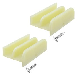 M6219 Sliding Shower Door Bottom Guide, 1/2 in Channels for Sliding Door Track, Plastic Shower Door Guides for Sliding Doors, Bottom Channel for Glass Shower Door (White)