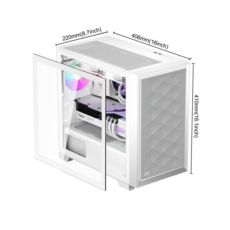 PCCOOLER CPS C3D310 Airflow M-ATX PC Case Mid Tower Desktop
