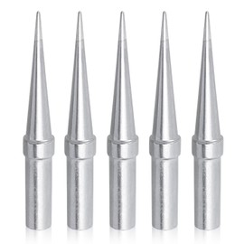 Mesee 5 pieces replacement soldering tips set, ETO soldering iron, soldering tips made of copper, tip solder soldering tips, copper soldering tips kit for soldering station, welding, soldering for