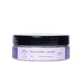 Lavender Body Scrub Natural Organic Dead Sea Salt - Exfoliating, Improves Cellulite, Acne Scars, Stretch Marks, Wrinkles, Soothes By Levandu Ukis