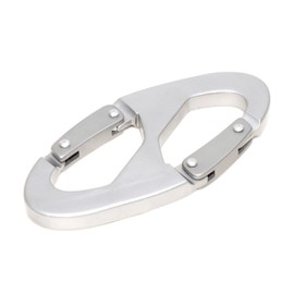Set of 2 Double Sided Carabiners Made of Robust Stainless Steel, Carabiner Hooks for All Purposes This Carabiner is Not Suitable for Climbing! - Brand Ganzoo