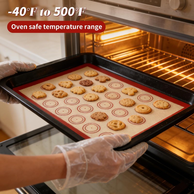 LuxDuo Silicone Baking Mat Set of 6, Non Stick Food