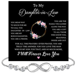 GLAVICY To My Daughter In Law Bracelet, Jewelry Daughter In Law with Message Card and Box Gifts From Mother In Law On Birthday, Wedding Day, Valentine, Christmas #5