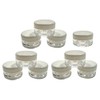 DMtse 5ml Empty Plastic Cosmetic Jars x 10 Clear with