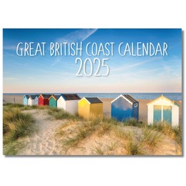 2025 A4 British Coast Calendar. One Month to View. A3 when open. Wall Calendar by Absolutely Yours.