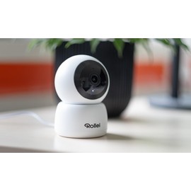 Rollei Indoor Security Cam IPC-88 - Full HD 1080p, Motion Tracking & Night Vision, App & Voice Control, 360° Swivel, Easy Installation with Wall Mount