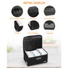 JUNDUN Index Card Holder with Lock,Collapsible Fireproof Index Card Box