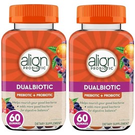 Align Prebiótico  Gomitas probióticas Sabores de frutas naturales  60 CT, paquete de 2                                                                