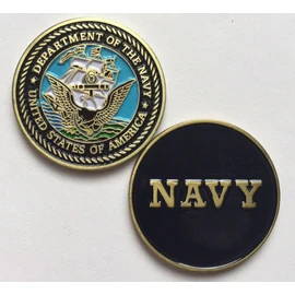 Premium US Navy Double Sided Golf Ball Marker Extraordinary Detail