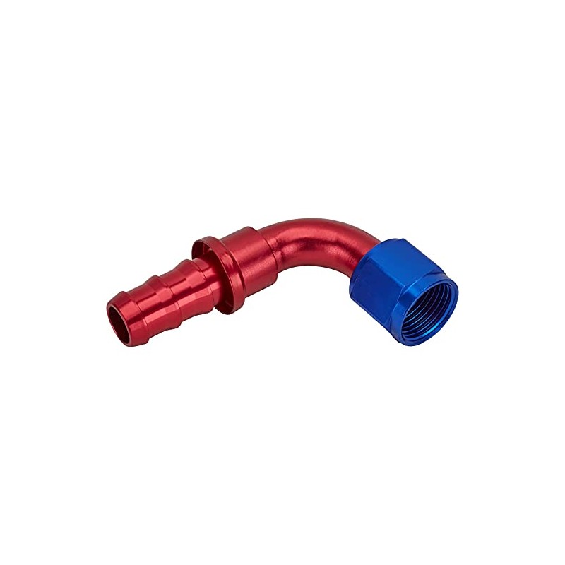 90 Degree Socketless Push-On Hose End, -10 AN