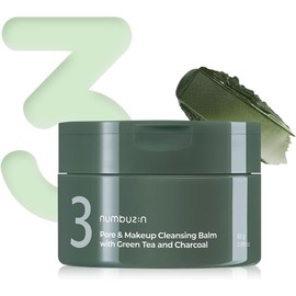 numbuzin No.3 Pore & Makeup Cleansing Balm with Green Tea and Charcoal Quick & Easy Cleansing, Reduces Blackheads, No Fragrance, 2.99 oz