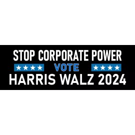 Harris Walz 2024 Sticker Kamala Harris 2024 Stop Corporate Power Sticker