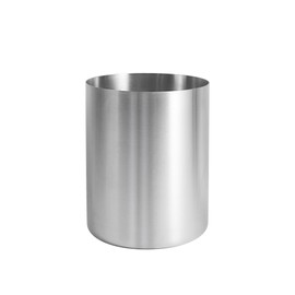 IMEEA Small Silver Utensil Holder for Kitchen Counter - 4.3" Diameter, SUS304 Stainless Steel Metal Utensil Holder for Countertop