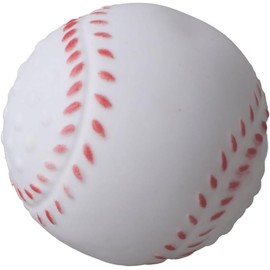 Molly & Mo Squeaky Dog Chew Toy Set (Baseball Red)