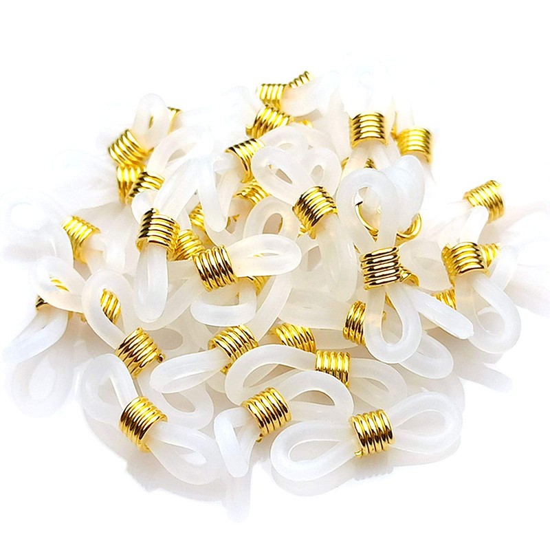 TTSAM 40 Pieces Eyeglass Chain Ends Adjustable Rubber Spectacle End