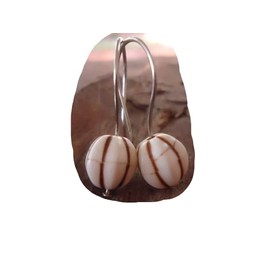 ★ GERILLTER BEIGER NATUR HOWLITE STEIN ★ Natur Ohrringe lange Haken