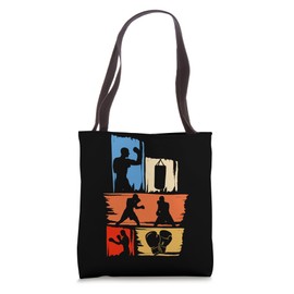 Shadow Boxing Punching Kickboxing Bag Gloves Boxer Fighting Tote Bag