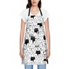 Smooffly Cute Cats Apron,Adjustable Neck Bib Apron for Men Women,Suitable