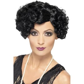Smiffys 20er Flirty Flapper Perücke, Schwarz, Kurz