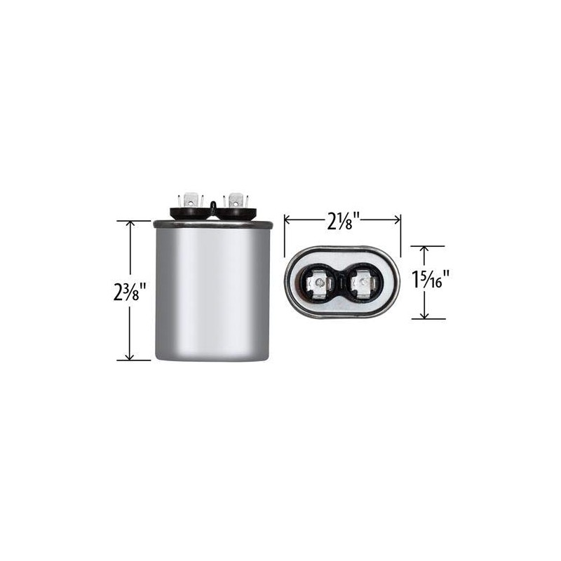 12.5 uF x 370 VAC Oval Run Capacitor by #
