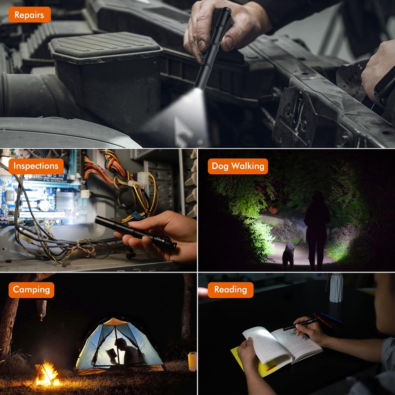 Brinyte PL01 165 Lumen Pen Light Flashlight Dual Mode High
