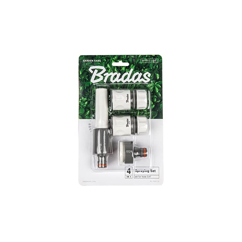 Bradas 4-Piece System Connection Set for Garden Hose 3/4 Inch