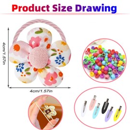 30 Pcs Girl Hair Ties With Flowers,Hair No Damage Pink Flower,Cute Flower Ties,Rubber Elastic Bands Ponytail Holders Pigtails,For Kids Toddler Accessories