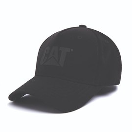 CAT Unisex Classic Logo Hat, Pitch Black/Black, Large to Extra Large