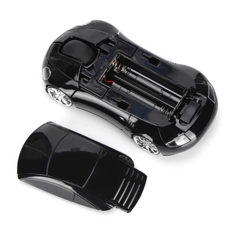ASHATA Wireless 2.4G Mouse, Cute Car Mouse with USB Receiver,