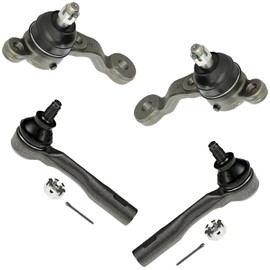 Detroit Axle - Front 4pc Ball Joints Tie Rods for 01-05 Lexus IS300, 2 Outer Tie Rod Ends 2 Lower Ball Joints 2001 2002 2003 2004 2005 Replacement