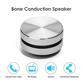 Minibocina portátil Bluetooth de conducción ósea, sonido grave estéreo, reproductor de música creativo de tamaño mini para el hogar, exteriores, viajes (color negro)