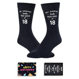 HAPPYPOP 18th Birthday Gifts Years Old - Socks for 18 Year Old Boy Girl, Birthday Present for 18 Year Old Teens