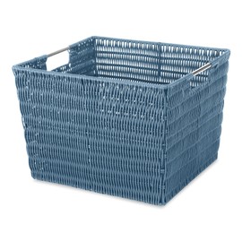 Whitmor Rattique Storage Tote Blue