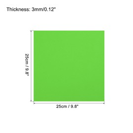 QUARKZMAN EVA Foam Sheets Green 9.8 x 9.8 Inches 3 mm Thick Craft Foam Sheets for Costumes Arts and Crafts Projects Pack of 8