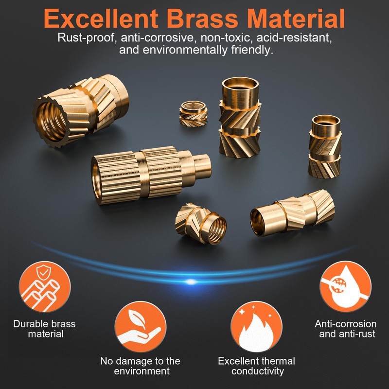INCLY 440PCS Threaded Inserts Set with Soldering Tip & Adapter,