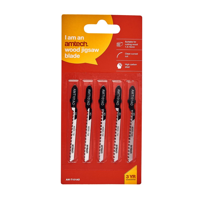 Amtech M1607 5 Piece wood jigsaw blade set (AMT101AO)