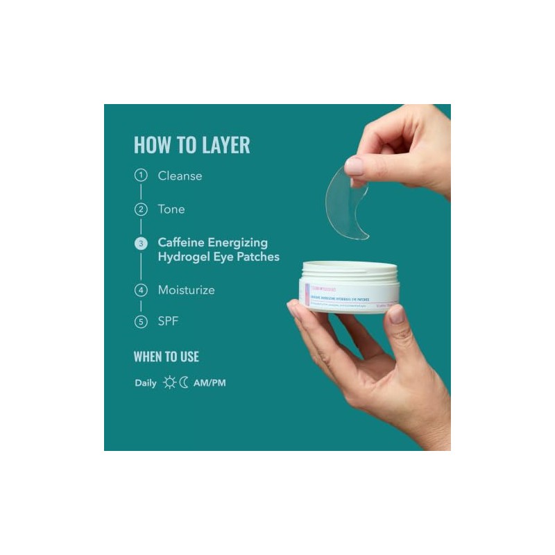 Good Molecules Caffeine Energizing Hydrogel Eye Patches - Hydrogel Mask