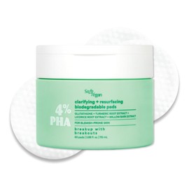 SoloVegan PHA LHA Facial Exfoliator Skin Care Toner Pads Serum Cleanser I Korean Skincare (4% PHA Toner Pads)