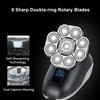 Magnetic Head Shaver Replacement Heads 7 Double Ring Waterproof Rotary