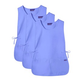 Sivvan Unisex Schürze (3er Pack) - Verstellbare Taillengurte, 2 Fronttaschen - S87003 - Ceil Blue