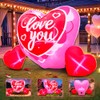 KOOY 6FT Long Valentine Inflatables Outdoor Decorations Heart Inflatable with