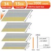15 Gauge DA Angled Finish Nails,2-1/2",2",1-1/2",1-1/4":2000Pcs