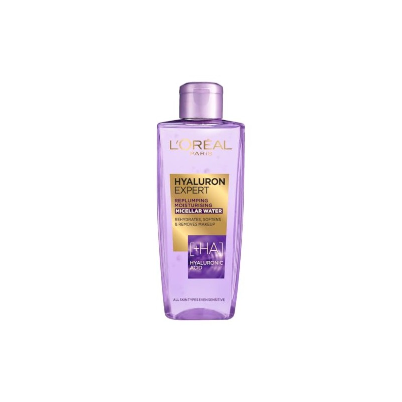 L'Oréal Paris Hyaluron Expert Replumping Micellar Water, Concentrated Hyaluronic acid,