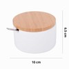 KOOK TIME Ceramic Sugar Bowl with Bamboo Spoon and Lid