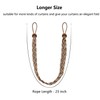 Blulu 6 Pieces Braided Curtain Tiebacks Rope Belt Curtain Ties